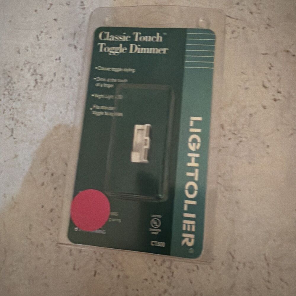 NEW - Lightolier CT600-WC Classic Toggle Dimmer 600W White